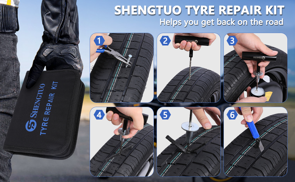 Tire Repair Kit 62PCS