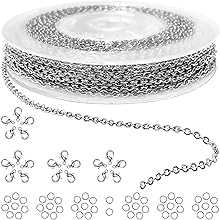 33ft Silver Chain Stainless Steel Jewelry Chain