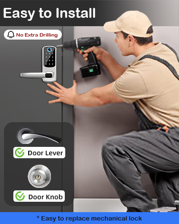 Easy Installation with smart door lock