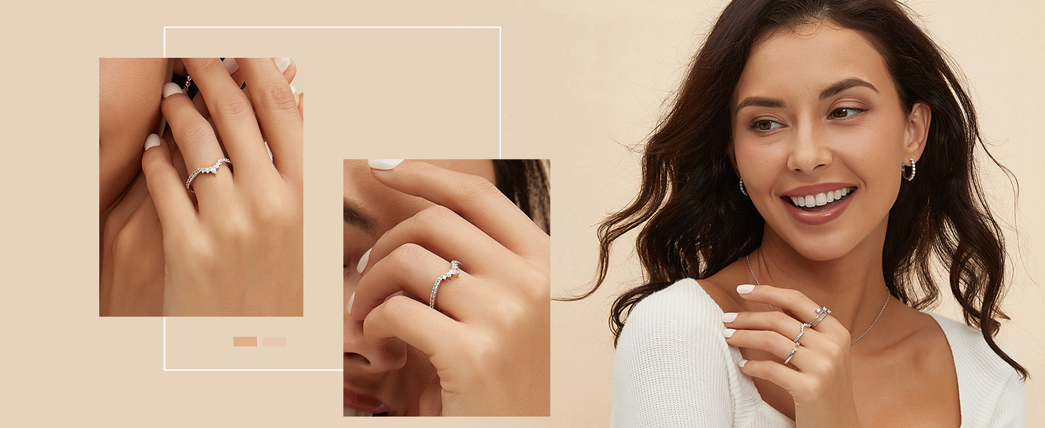 Half Eternity CZ Curved Wedding Band