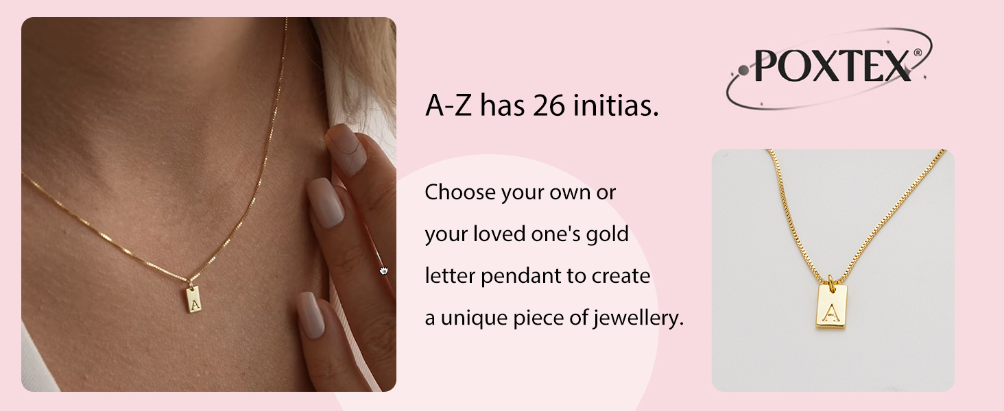 Gold Letter A Necklace