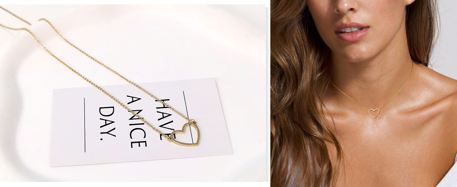 heart necklace gold