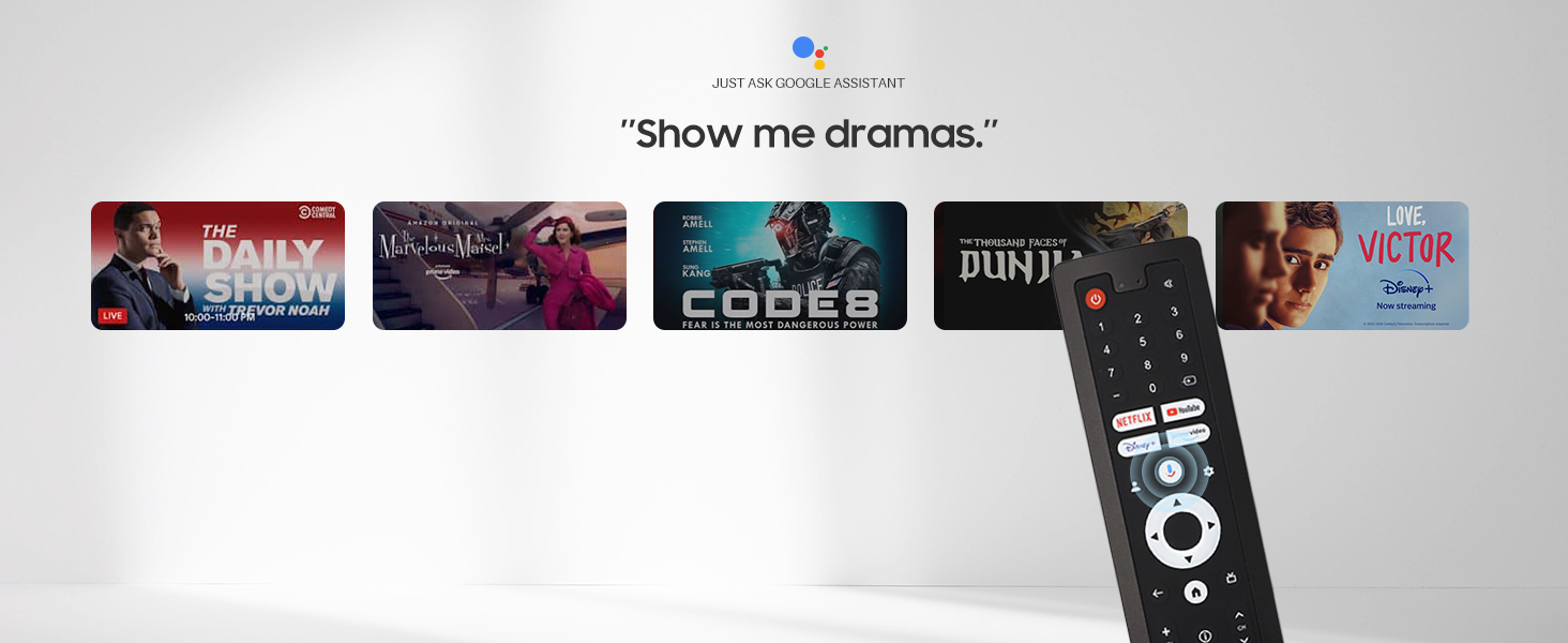 Use your voice remote to search across all apps including live TV and YouTube. 
