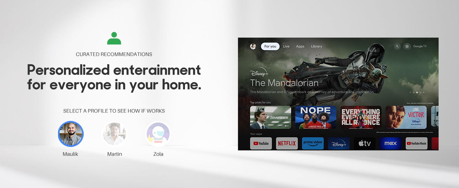 With personal profiles, discover new favorites with recommendations just for you