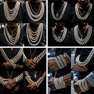 Iced out Diamond Cross Necklaces for men and women,Silver and Gold Cross Pendant Chains
