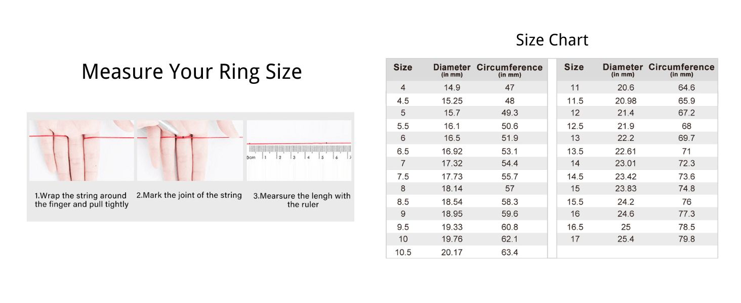 rings size chart