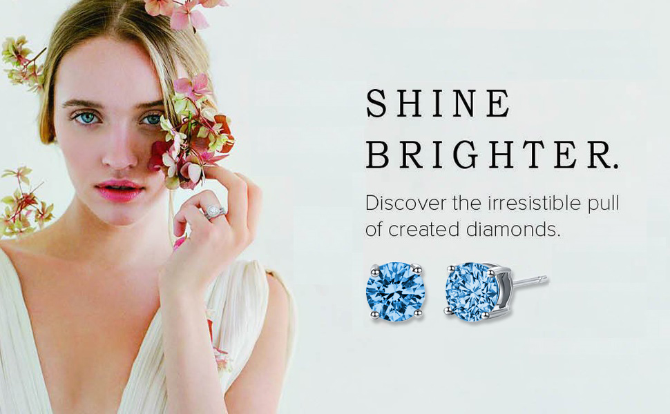 blue diamond stud earrings