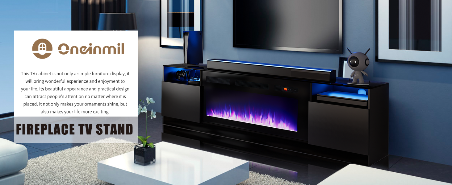TV Stand with Fireplace