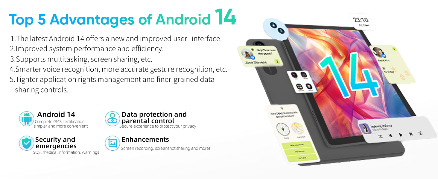 tablet;tablets;10.1” Tablet;Android tablet;Android 14