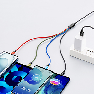 4 in 1 multi usb cable  iphone charger cable lightning charger cord type c charger cord 3 in 1 usbc