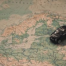 Car on a map