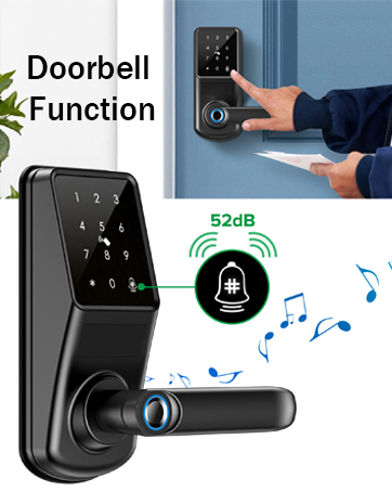 biometric door lock smart locks for front door ttlock smart lock door handle wifi deadbolt 