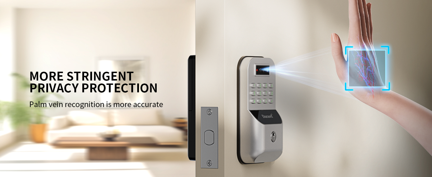 Palm Recognition Keyless-Entry Keypad Smart Lock