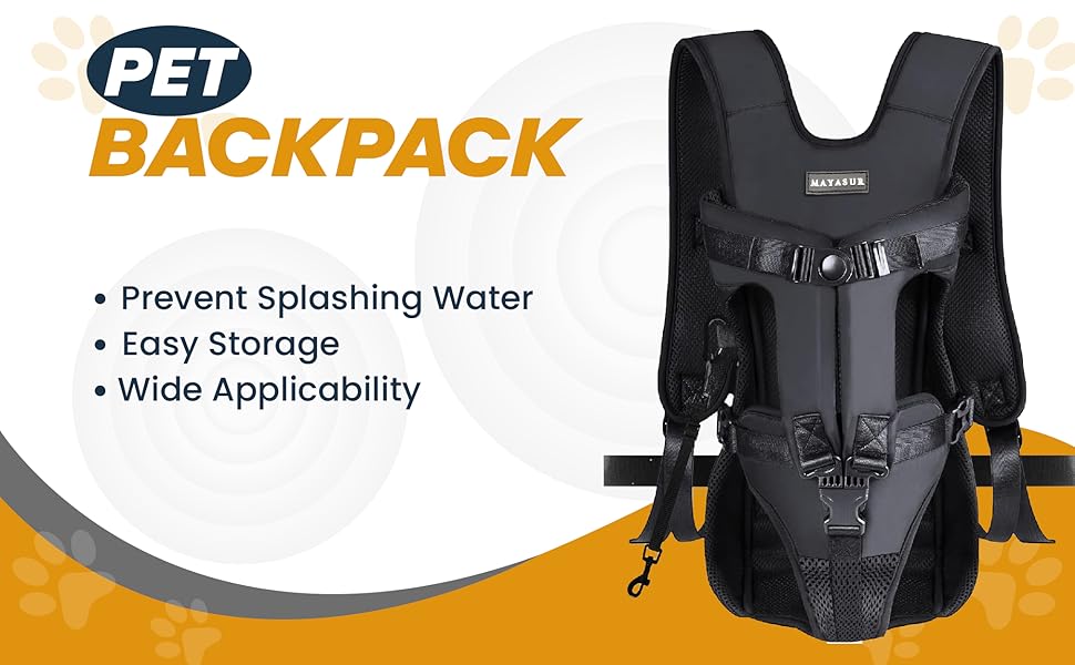 Dog Backpack Carrier Black