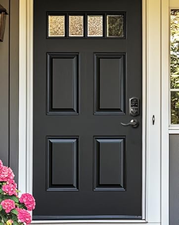 keyless entry door lock with handle 