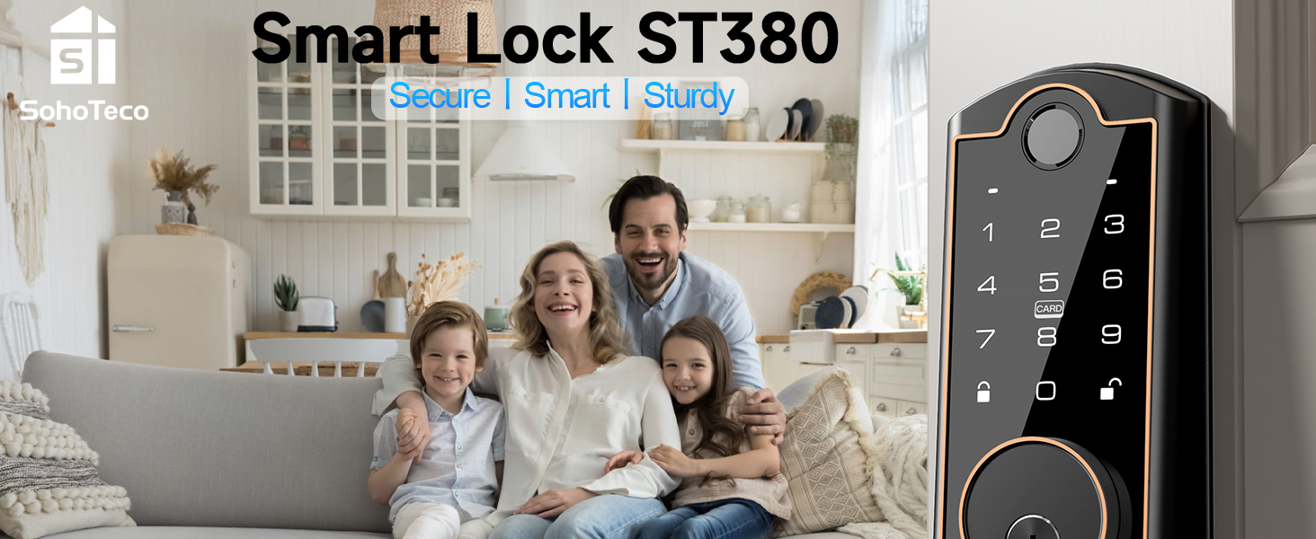 Keyless Entry Door Lock , Smart Fingerprint Door Lock for Front Door