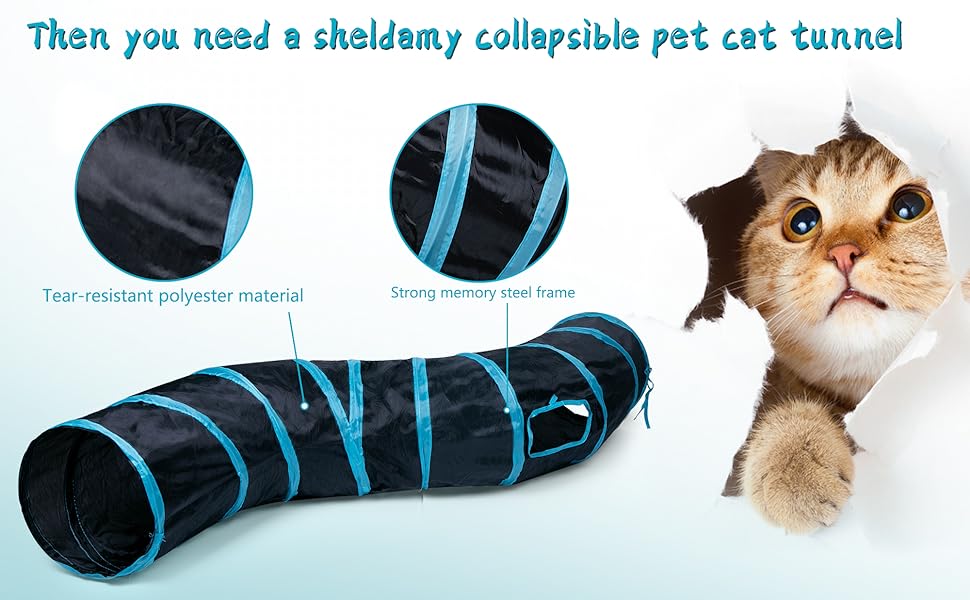 Then you need a sheldamy collapsible pet cat tunnel