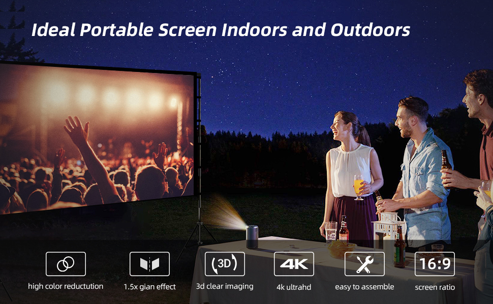 Projector Screen With Stand