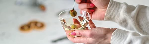 OC-05VV-LQW4 -  Martini Glasses - 6.8 oz Modern Kitchen Glassware Set - Stemmed Drinkware