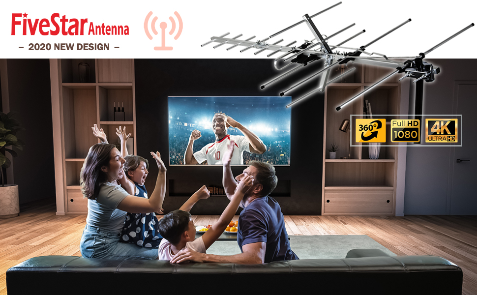 Five Star TV Antenna Outdoor Yagi Satellite HD Antenna
