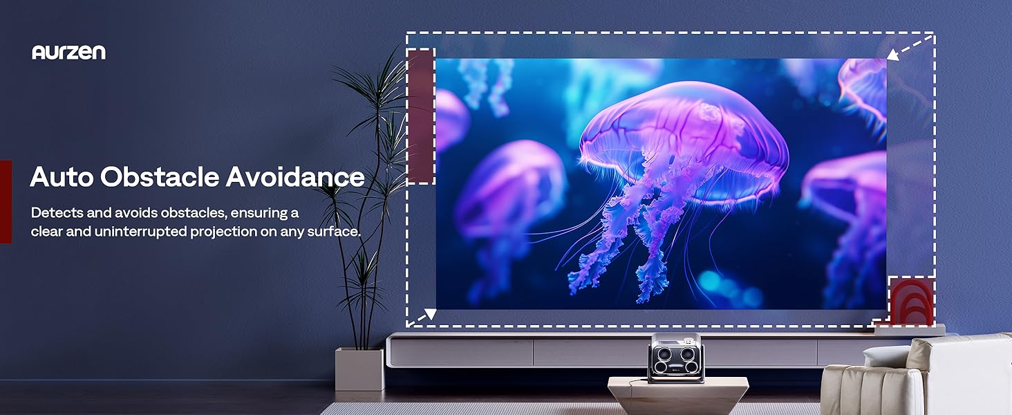 Aurzen BOOM mini 4-in-1 Smart Projector Built-in Google TV