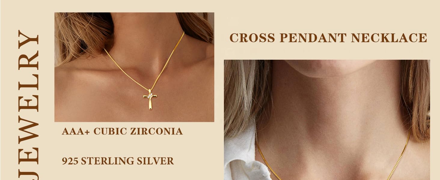 gold cross necklace