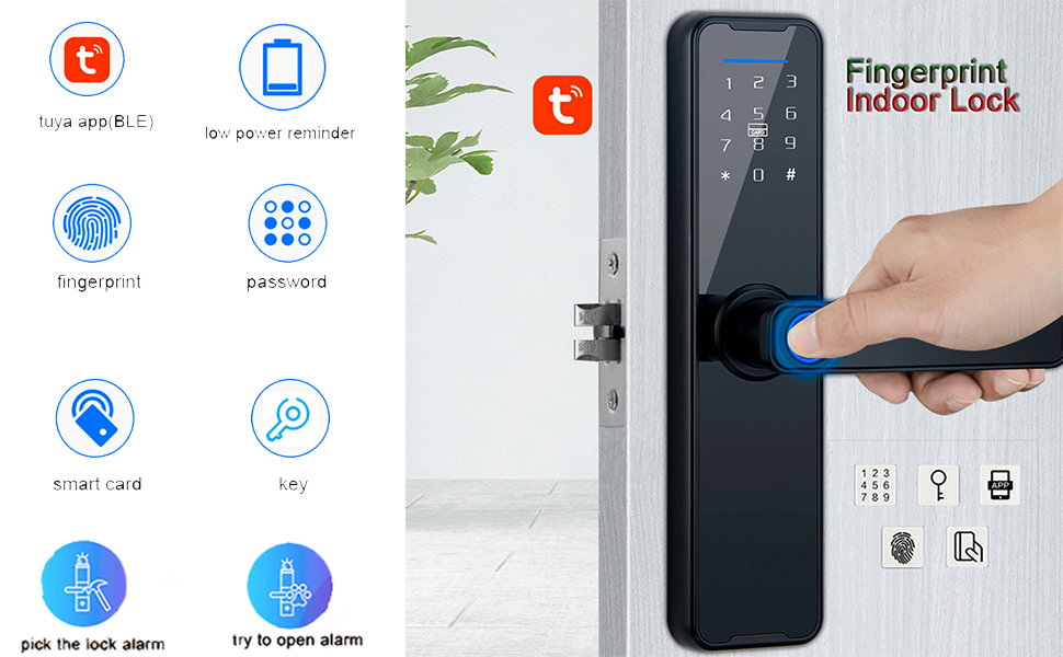 Tuya Smart Fingerprint Door Lock