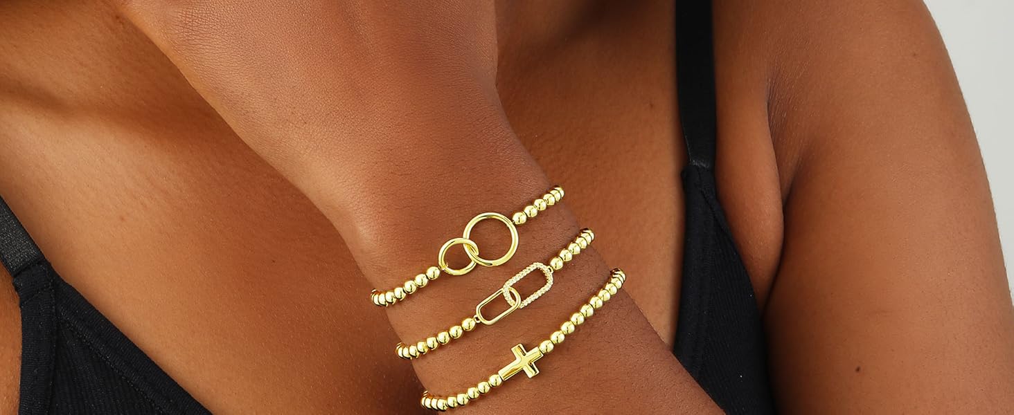 gold bead bracelet