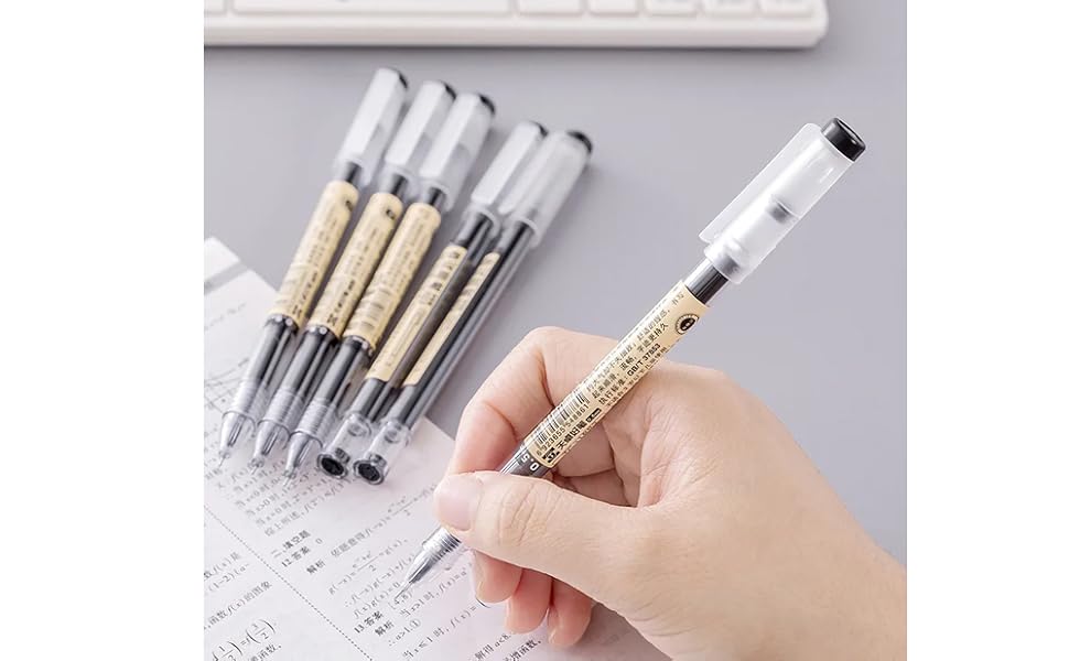 Gel Ink Pen  Liquid Ink Rollerball Pens Quick Drying  