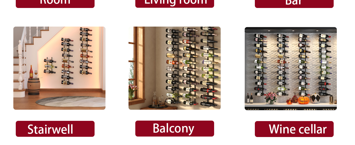 24 Bottles Wall Mounted Wine Rack