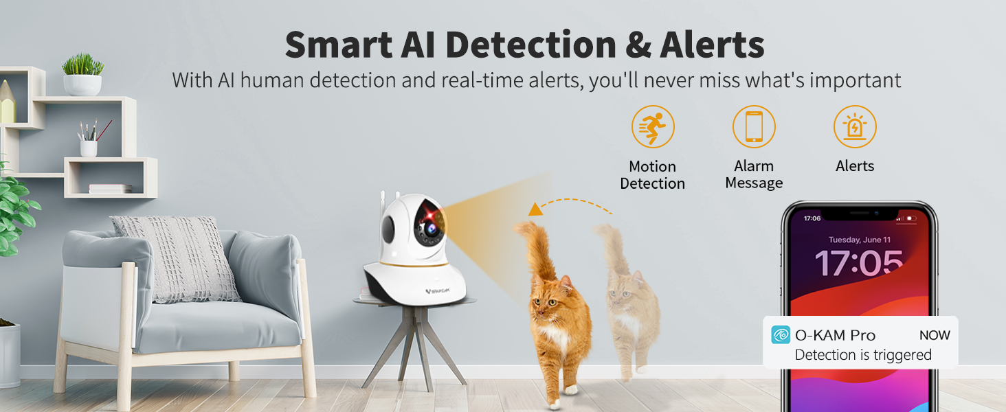 pet camera with microphone and speaker