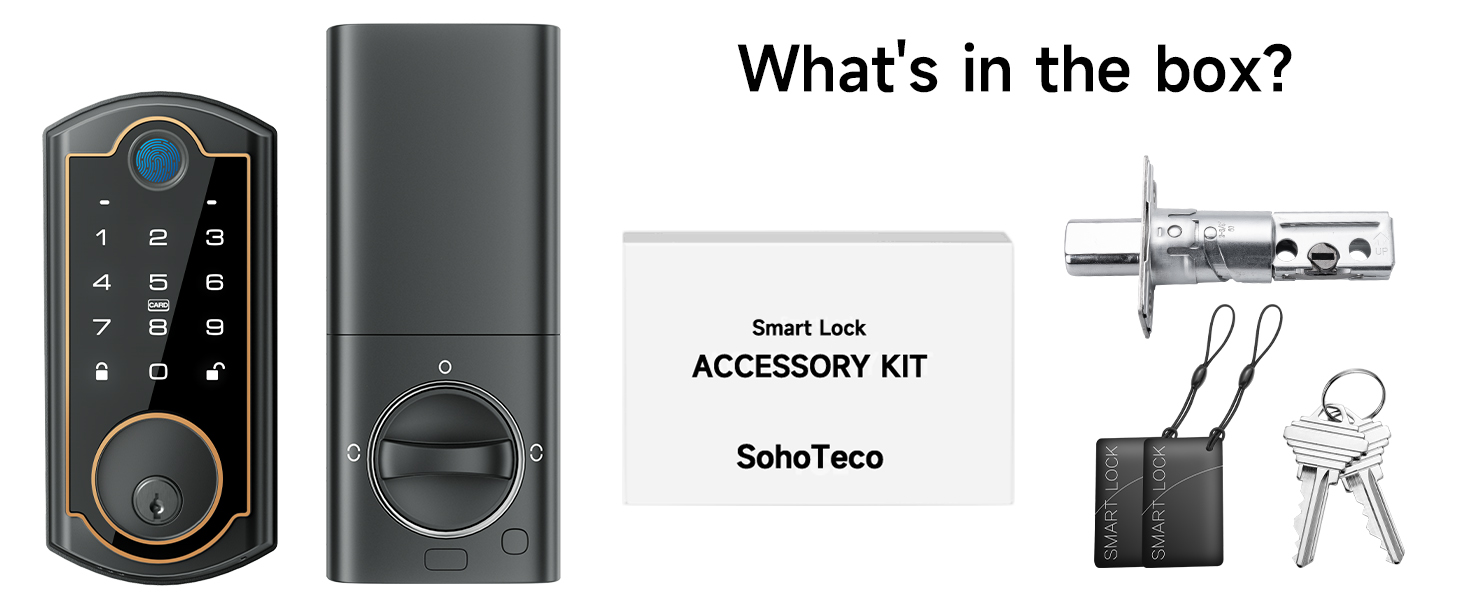 Keyless Entry Door Lock , Smart Fingerprint Door Lock for Front Door