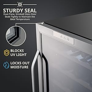 Ivation wine cooler sturdy seal