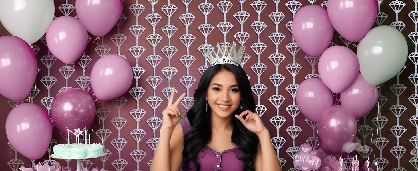 Silver Foil Diamond Curtains