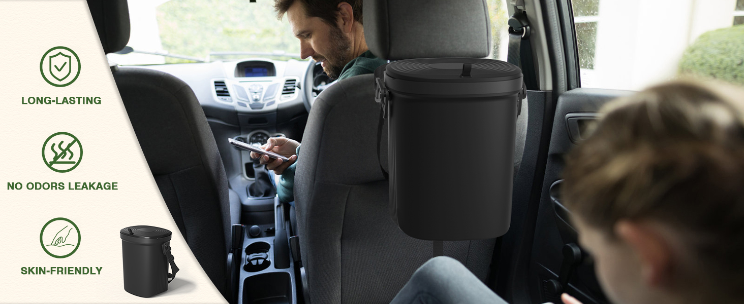 car trash can front seat