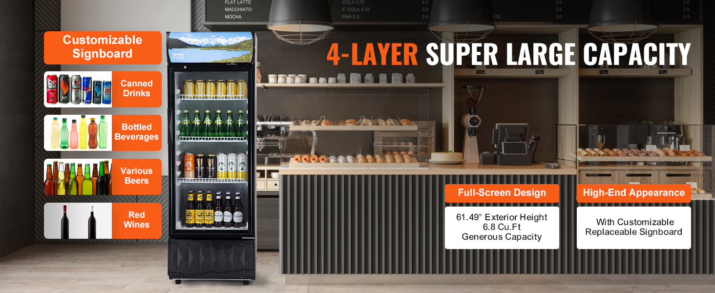 commercial display refrigerator merchandiser