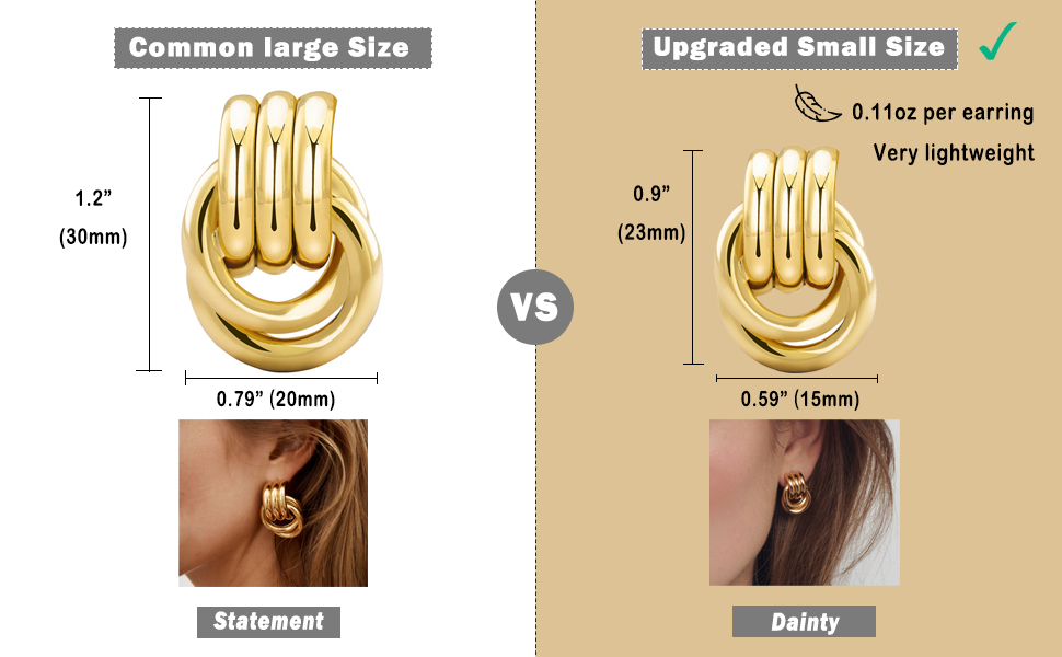 small dainty gold silver plated earrings