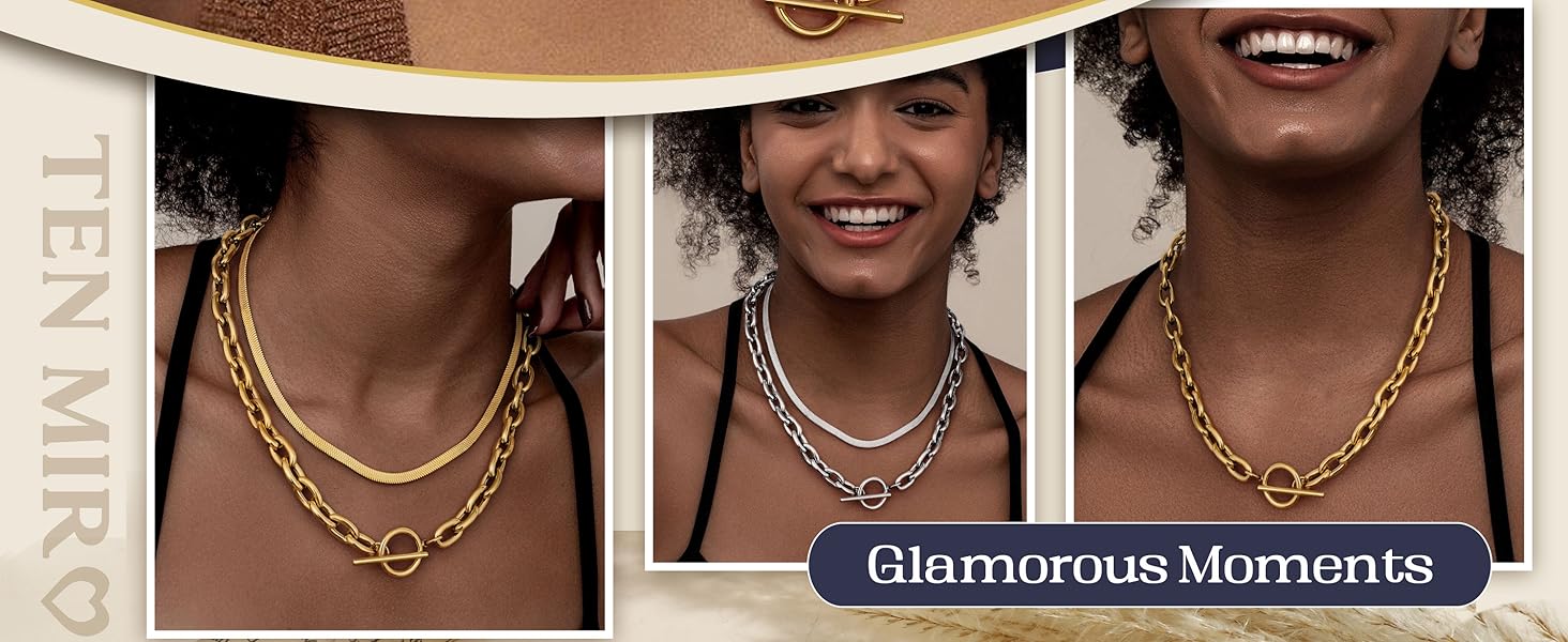 toggle clasp necklace for women