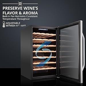 Ivation Wine cooler Preserve Wine’s Fullest Flavor & Aroma