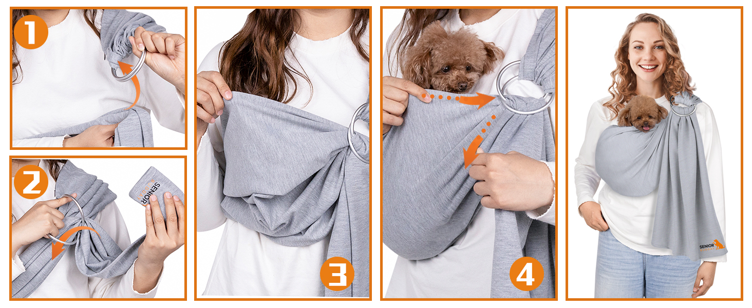 Dog Sling Carrier,Soft Carry Slings Front Pack for Small Puppies/Cats