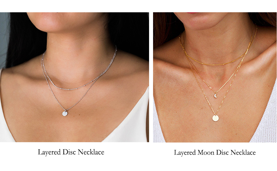 Layered necklaces for women