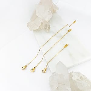 3 Three Piece set necklace extenders 2 inches 3 inches 6 inches
