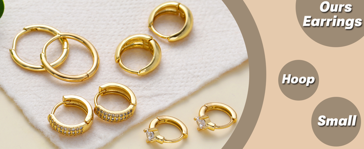 gold hoop earrings