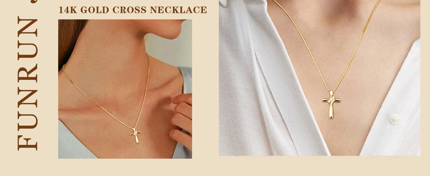 gold cross necklace
