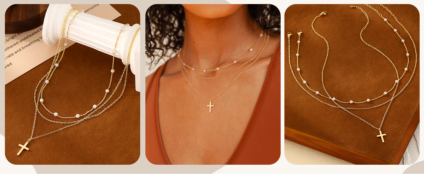 gold cross necklaces for women