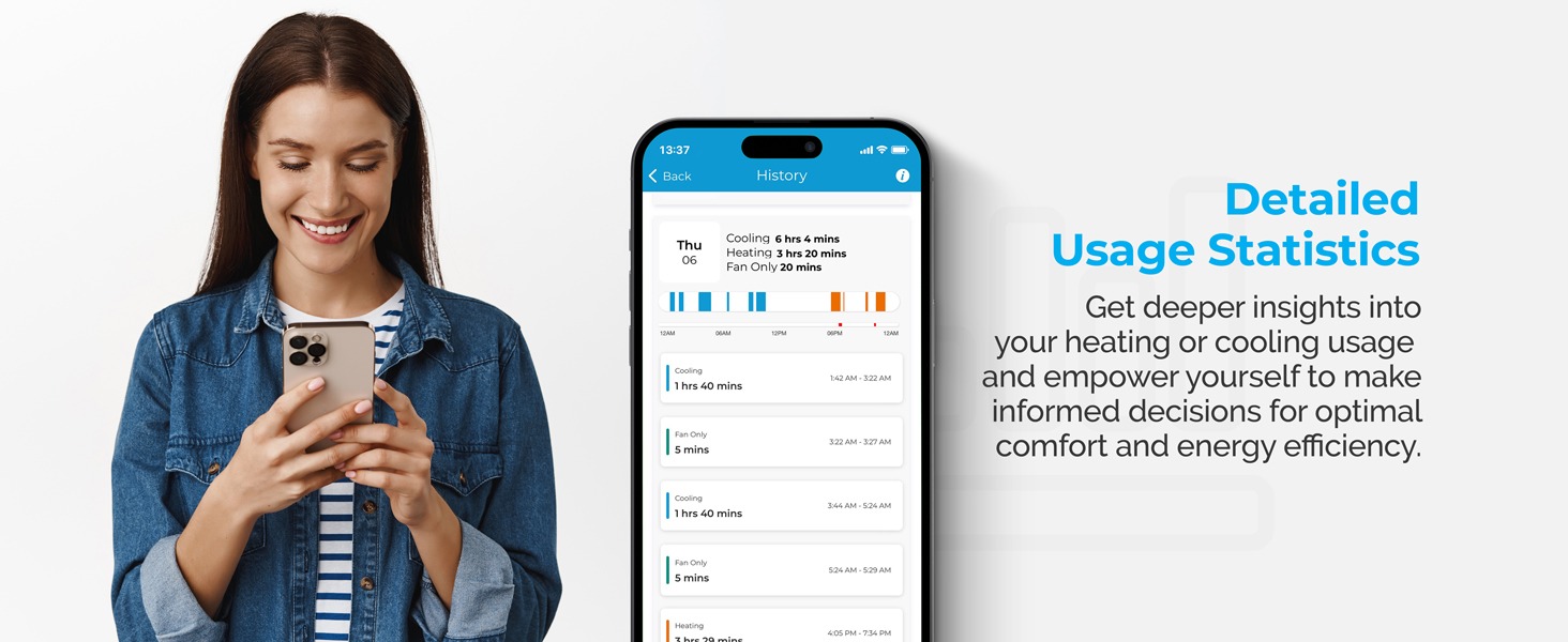Usage History App Screen