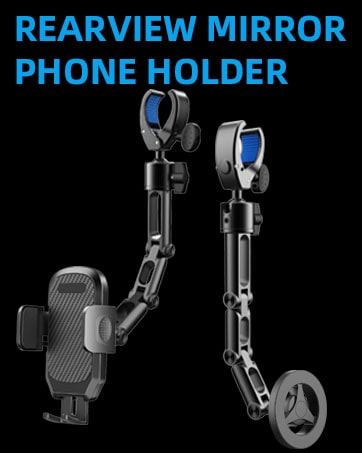 rearview mirror phone holder