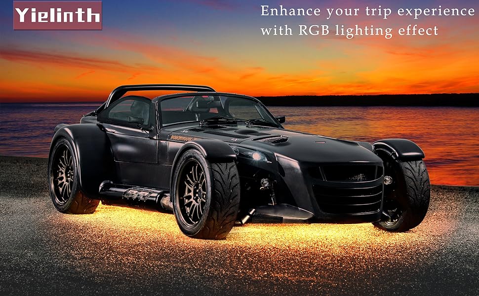 Car underglow lights,Enhance your trip experience  with RGB lighting effect