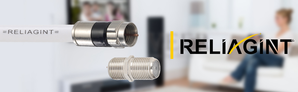 RELIAGINT RG6 TV Cable 75OHM Coaxial Cable for Satellite and Antenna TV