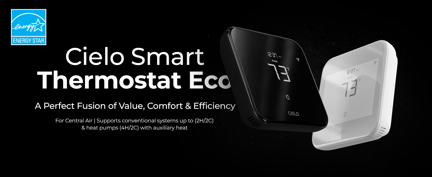 Cielo Smart Thermostat Eco – where comfort, efficiency, and style converge in one smart device.